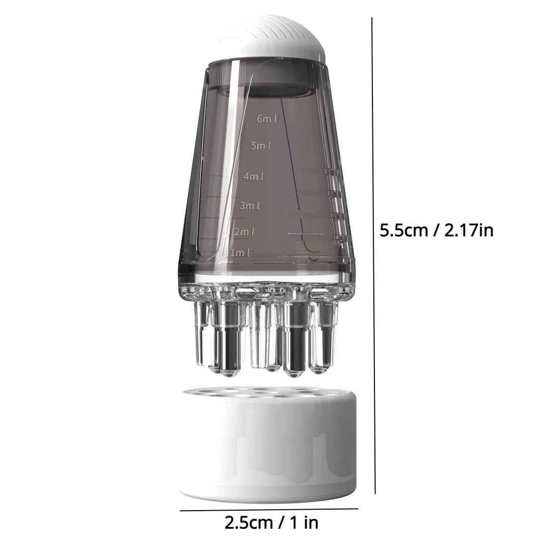 Scalp Massage Applicator Comb, Liquid Oil Dispensing Hair Care Tool with Soft Silicone Bristles for Scalp Care and Relaxation