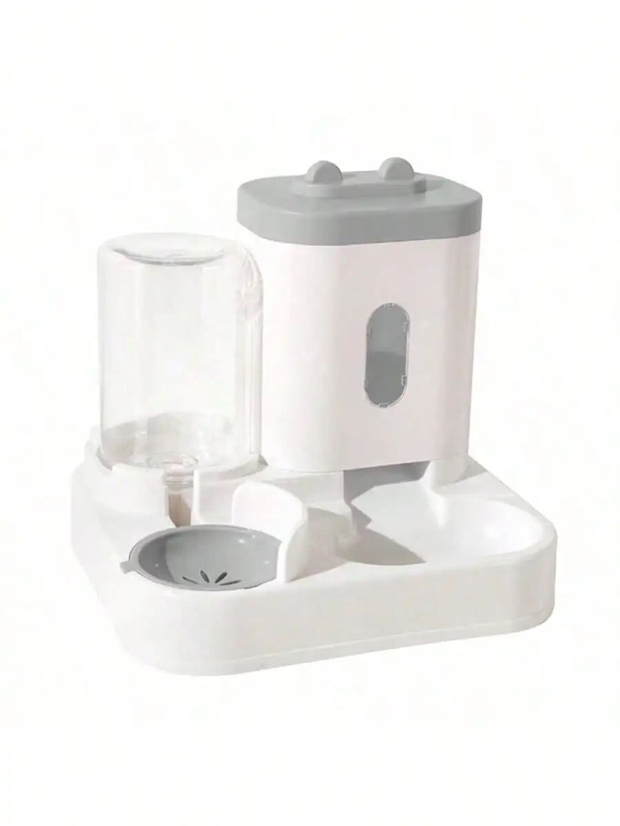 Automatic Gravity Cat Feeder with Water Dispenser, No Power Needed Pet Food and Water Station for Cats, 50g-200g Capacity