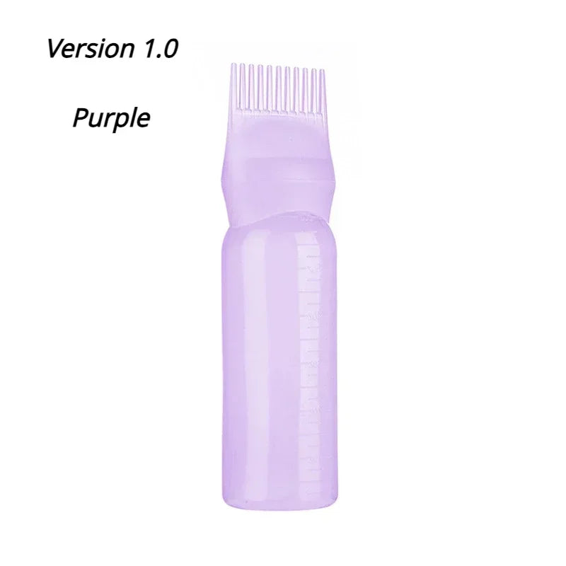 Refillable Hair Dye Applicator Comb - Pump-Action Scalp Massage Brush, 180ml