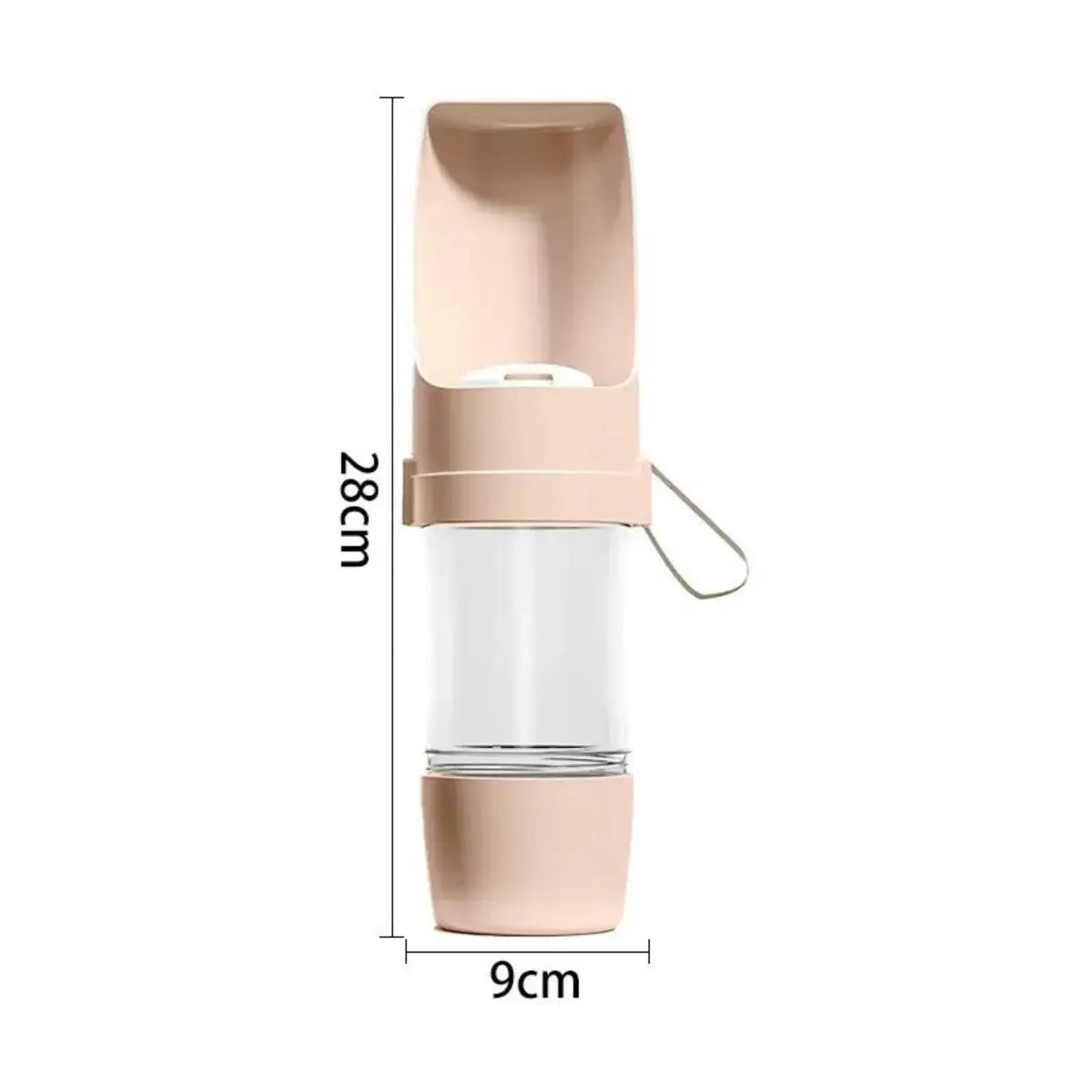 Portable Dog Water Bottle, 500ml Leak Proof Travel Water Dispenser with Drinking Bowl for Walking, Hiking and Outdoor Use, Universal Fit for All Dog Breeds