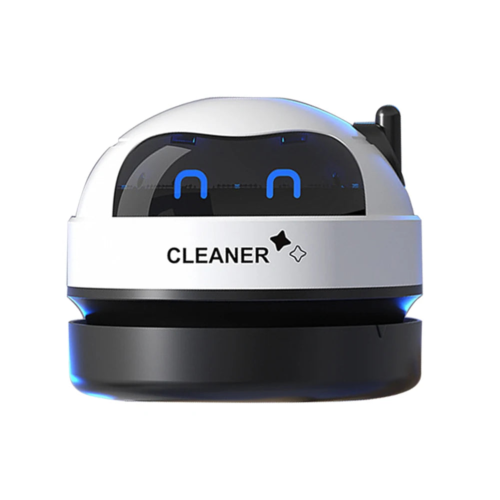 Mini Desktop Vacuum Cleaner, USB Rechargeable Portable Handheld Cleaner with Detachable Nozzle for Pet Hair, Crumbs and Dust