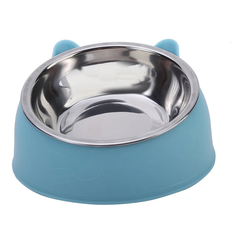 Stainless Steel Cat Bowl with Elevated Base