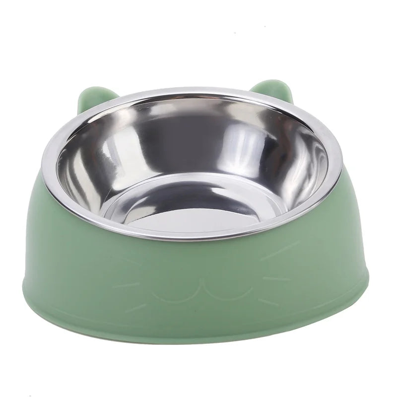 Stainless Steel Cat Bowl with Elevated Base