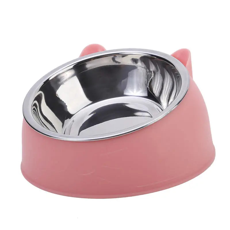 Stainless Steel Cat Bowl with Elevated Base