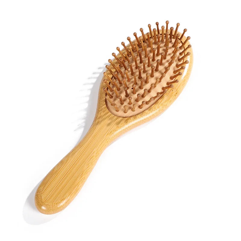 Bamboo Massage Hair Brush  Anti-Static Scalp Comb