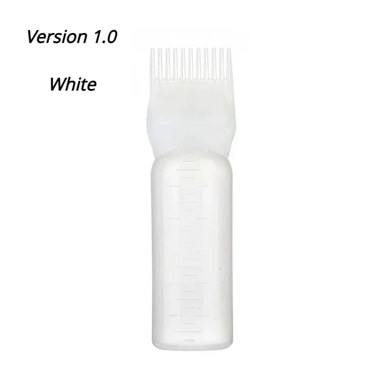 Refillable Hair Dye Applicator Comb - Pump-Action Scalp Massage Brush, 180ml