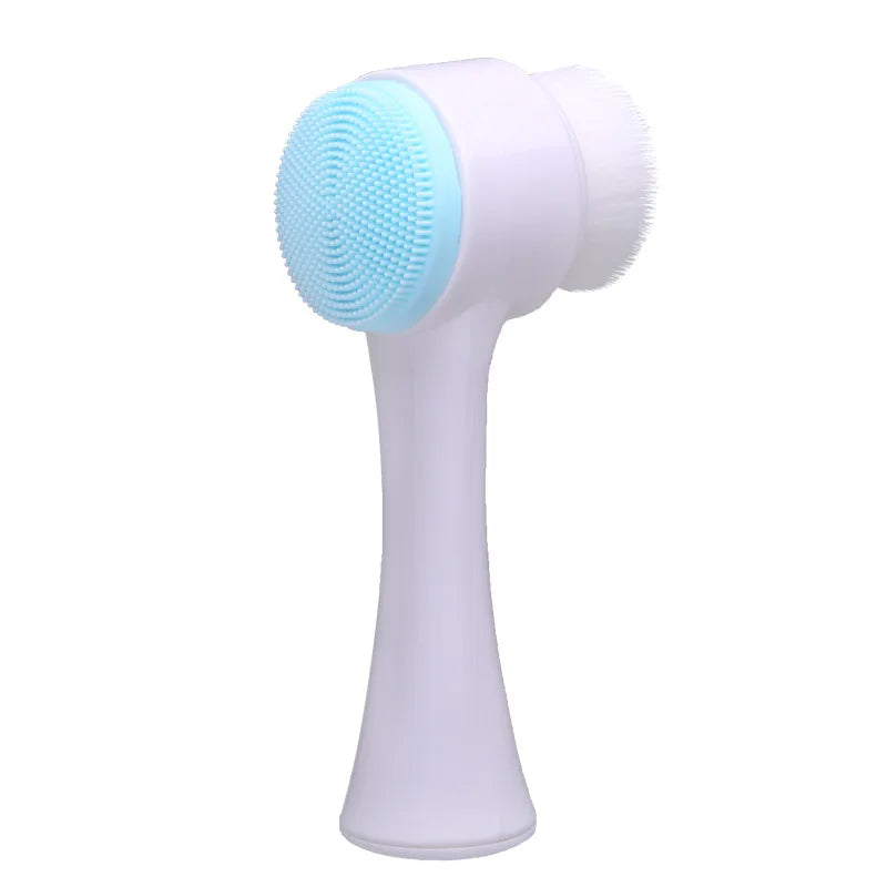 Silicone Facial Cleansing Brush, Rechargeable & Double-Sided