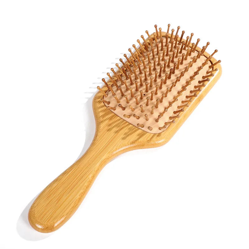 Bamboo Massage Hair Brush  Anti-Static Scalp Comb