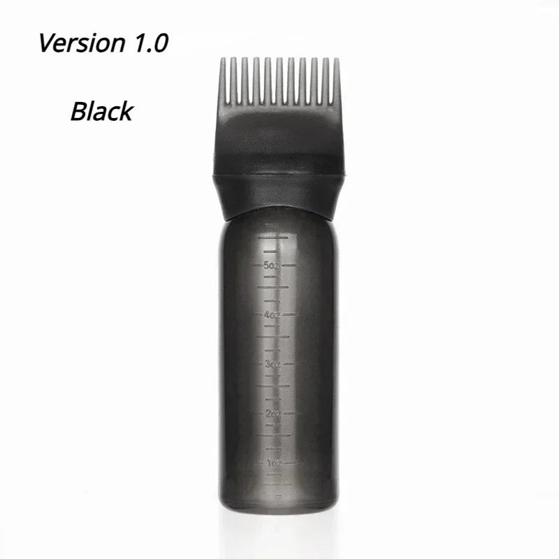 Refillable Hair Dye Applicator Comb - Pump-Action Scalp Massage Brush, 180ml