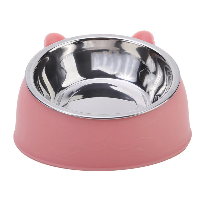 Stainless Steel Cat Bowl with Elevated Base