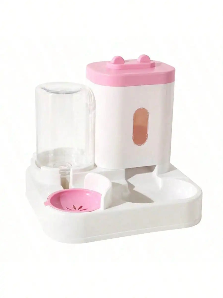 Automatic Gravity Cat Feeder with Water Dispenser, No Power Needed Pet Food and Water Station for Cats, 50g-200g Capacity