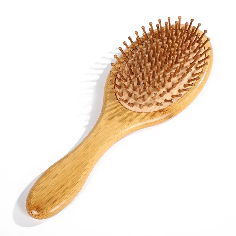Bamboo Massage Hair Brush  Anti-Static Scalp Comb